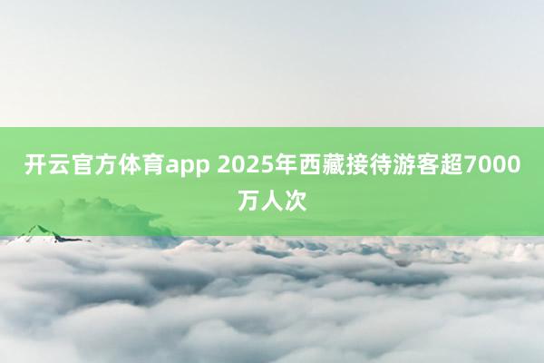开云官方体育app 2025年西藏接待游客超7000万人次