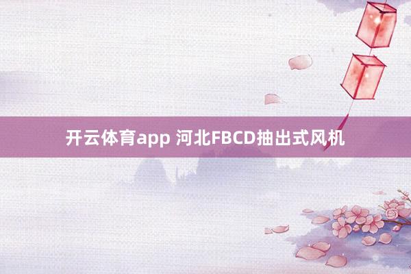 开云体育app 河北FBCD抽出式风机