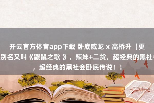 开云官方体育app下载 卧底威龙 x 高桥升【更新至64卷】,别名又叫《鼹鼠之歌 》,辣妹+二货,超经典的黑社会卧底传说!!