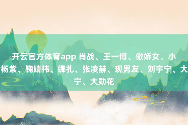 开云官方体育app 肖战、王一博、傲娇女、小刀、杨紫、鞠婧祎、娜扎、张凌赫、现男友、刘宇宁、大勋花